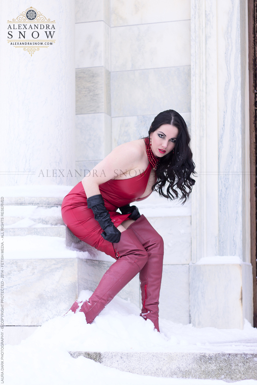 Red Leather In The Snow